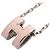 Hermès Hermes Mini Pop H Halskette Silber Pink