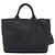 Prada Canapa Drill 2-Way Tote Bag Schwarz