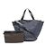 Bolso Tote 2-Way Prada DENIM+CITY CALF Negro Caqui Azul marino