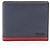 Portafoglio bi-fold Prada VIT.MICRO GRAIN Rosso Blu navy