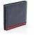 Portafoglio bi-fold Prada VIT.MICRO GRAIN Rosso Blu navy - vista 2