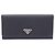 Prada Bi-fold Long Wallet mit Triangle-Logo Schwarz