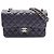 Timeless Borsa Chanel Matelassé Double Flap Blu navy