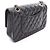 Borsa a tracolla Chanel Matelassé Double Flap Nero - vista 2