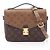 Borsa Louis Vuitton Pochette Metis MM Marrone Nero Monogramma
