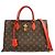 Louis Vuitton Flower Tote Monogram Canvas with Leather Marrone