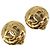 Chanel Vintage Orecchini a clip rotondi CC in metallo D'oro