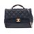 Borsa a patta Chanel Matelassé con manico superiore Nero