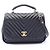 Borsa a tracolla 2-Way Chanel V-Stitch Chevron Nero
