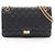 Borsa a tracolla Chanel 2.55 Matelassé Double Flap Nero