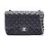 Borsa a tracolla Chanel Large Matelassé 30 Classic Double Flap Nero