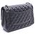Borsa a tracolla Chanel Large Matelassé 30 Classic Double Flap Nero - vista 2