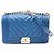 Borsa a tracolla Chanel Boy Chevron V-stitch Blu