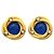 Orecchini a clip Chanel Blue and Gold D'oro