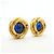 Orecchini a clip Chanel Blue and Gold D'oro - vista 2
