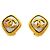 Orecchini a clip Chanel oro e argento D'oro