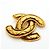 Chanel vergoldete Brosche Golden - Ansicht 2