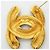 Chanel vergoldete Brosche Golden - Ansicht 4