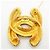 Chanel Gold Plated Coco Mark Brosche Golden - Ansicht 4