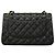 Borsa a tracolla Chanel in vitello grana nera Nero - vista 10
