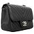 Borsa a tracolla Chanel in pelle d'agnello nera Nero - vista 2