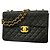 Chanel Large Matelassé Schultertasche Schwarz