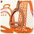Hermès Borsa Hermes FANRAISIE D'ETRIERS Steeple Rosso Beige Crudo - vista 5