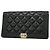 Cartera larga Chanel Boy Negro