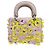 Christian Dior Lady Dior Flower Charm Embellished Leather Mini Rosa - vista 2