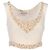 Autre Marque Top sin mangas Etoile de seda crema Crudo