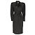 Emanuel Ungaro Wollmantel Schwarz Nadelstreifen