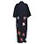 Autre Marque A.N.G.E.L.O. Vintage Upcycling Kimono '70 Blu - vista 3