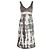 Abito midi Prada tie-dye in cotone e seta marrone e bianco