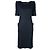 Vestido midi Emanuel Ungaro azul de mezcla de algodón
