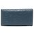Chanel Wallet Blue Embossed Leather Camellia Logo - view 3