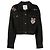 Autre Marque Chaqueta de denim de algodón negro Oppio años 80