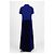 Lancetti langes Kleid aus blauem Samt - Ansicht 2