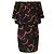 Prada Kleid aus Seide Schwarz mit abstraktem Print Off-the-shoulder