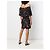 Prada Kleid aus Seide Schwarz mit abstraktem Print Off-the-shoulder - Ansicht 3
