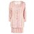 Chanel Rosa Strickwolle Jacke und Seiden Etuikleid Set Pink
