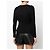 Top Versace in Viscosa Nera con Scollo a V e Maniche Lunghe Nero - vista 5