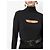 Versace Schwarzes Rollkragen Top mit Cut-Out - Ansicht 2