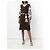 Vestido Hermès em lã e seda castanho e bege Marrom - vista 2