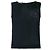 Top Moschino de seda negro con aplique bordado