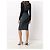 Vestido midi Versace em viscose preto e roxo com padrão geométrico - vista 2
