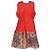 Vestido Carven Rojo de Seda Sin Mangas Estampado Paisley Roja