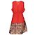 Vestido Carven Rojo de Seda Sin Mangas Estampado Paisley Roja - vista 3