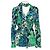 Camisa Ken Scott de nailon verde estampado animal Multicolor