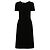 Vestido midi Chanel de lã e seda preto