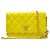 Chanel Pearl Crush Wallet on Chain em pele de cordeiro acolchoada Amarelo